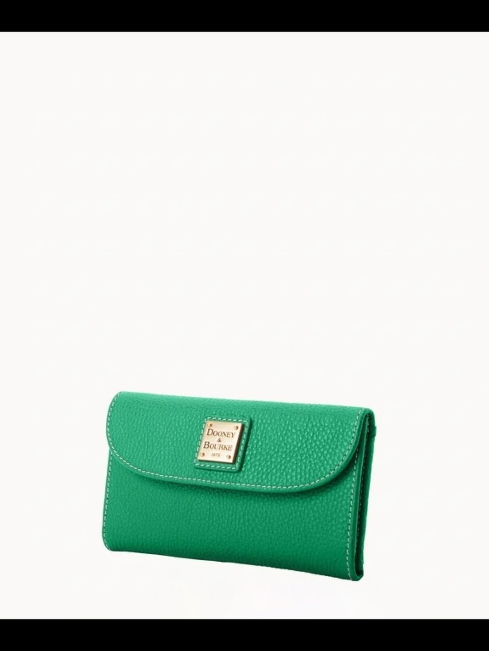 NWT! Dooney & Bourke Lucca Leather Continental Clutch in KELLY GREEN